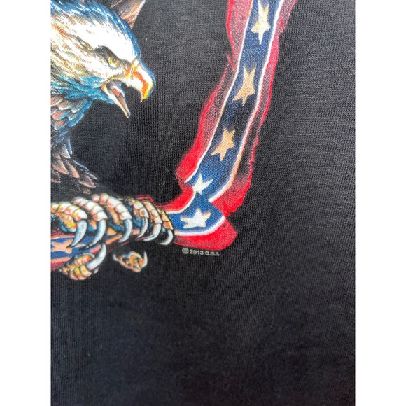 2014 Sturgis Motorcycle Rally T Shirt Black Eagle Graphic Tee Alstyle Apparel - Picture 6 of 7